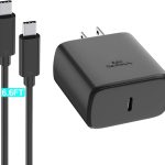 Cargador súper rápido tipo C de 45 W GaN Power USB C, bloque de carga PPS/PD y cable de 6.6 pies para Samsung Galaxy S25 Ultra/S25/S25+/S24 Ultra/S24/S24+/S23 Ultra/S23/S23+/S22/S22 Ultra